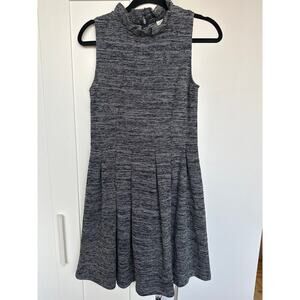 Anthropologie Ganni Pinnacle Knit Textured Blue Gray Dress, Size M, Like New